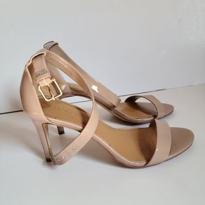 Vince Camuto Nude Ankle Strap Heels